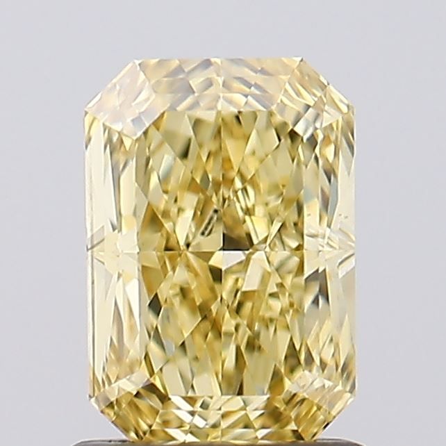 1.13 carat fancy intense yellow VS2 EX Cut IGI radiant diamond