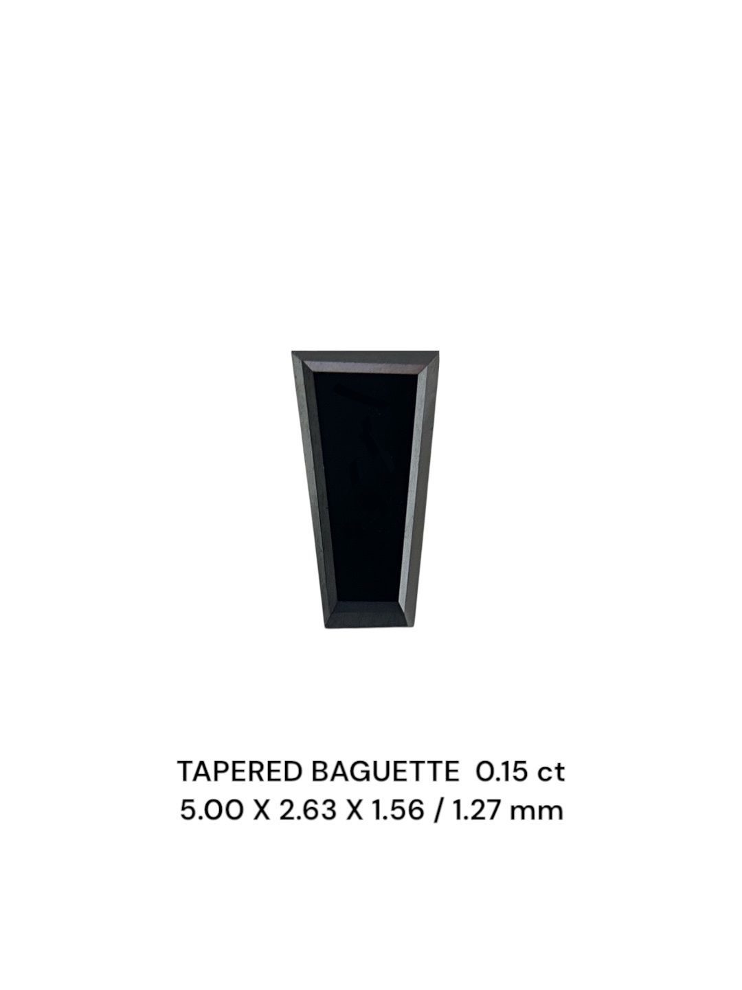 0.15 Carat Tapered baguette Diamond Fancy Black VVS2