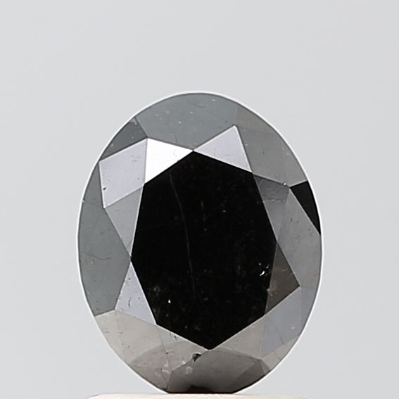 1.76 Carat Oval Diamond Black VVS2