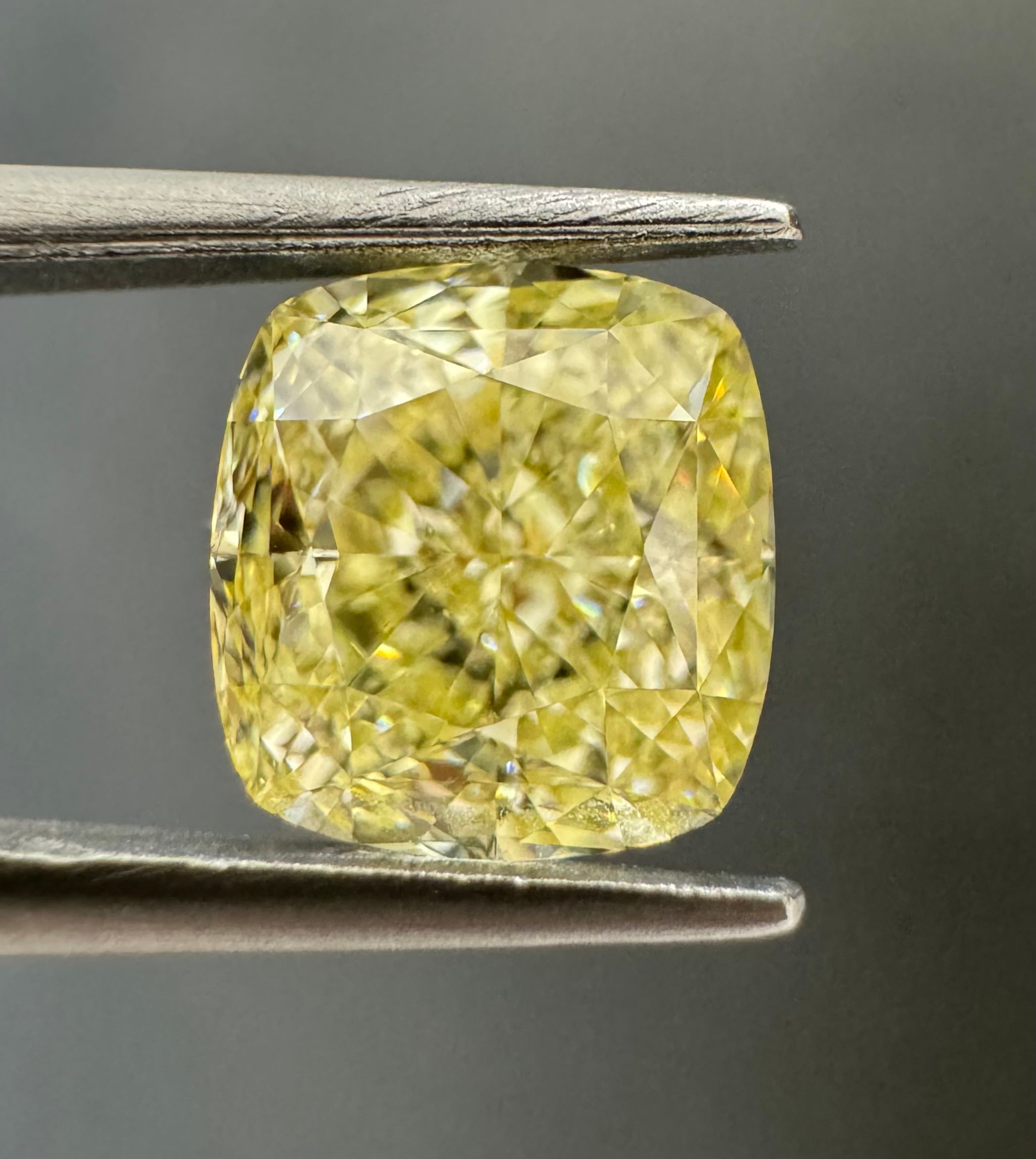 1.51 Carat Cushion modified Diamond Fancy Yellow IF