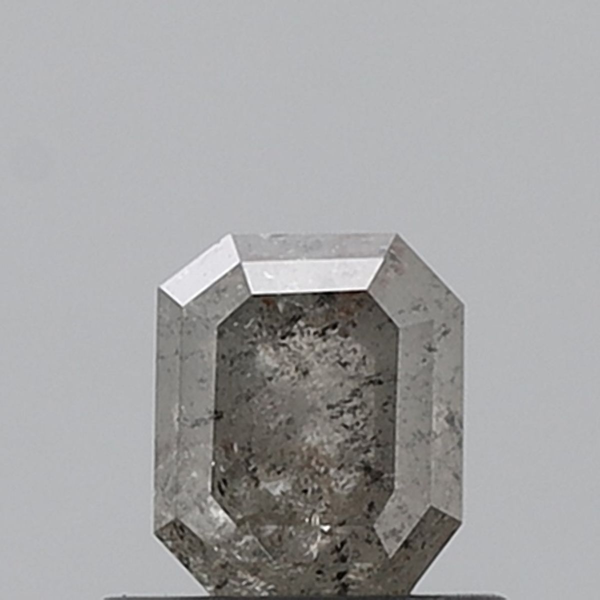 0.85 Carat Emerald Diamond Salt and Pepper VVS2