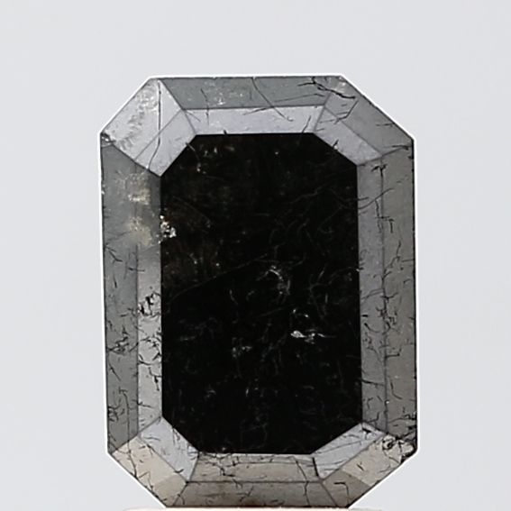 1.68 Carat Emerald Diamond Fancy Black VS2