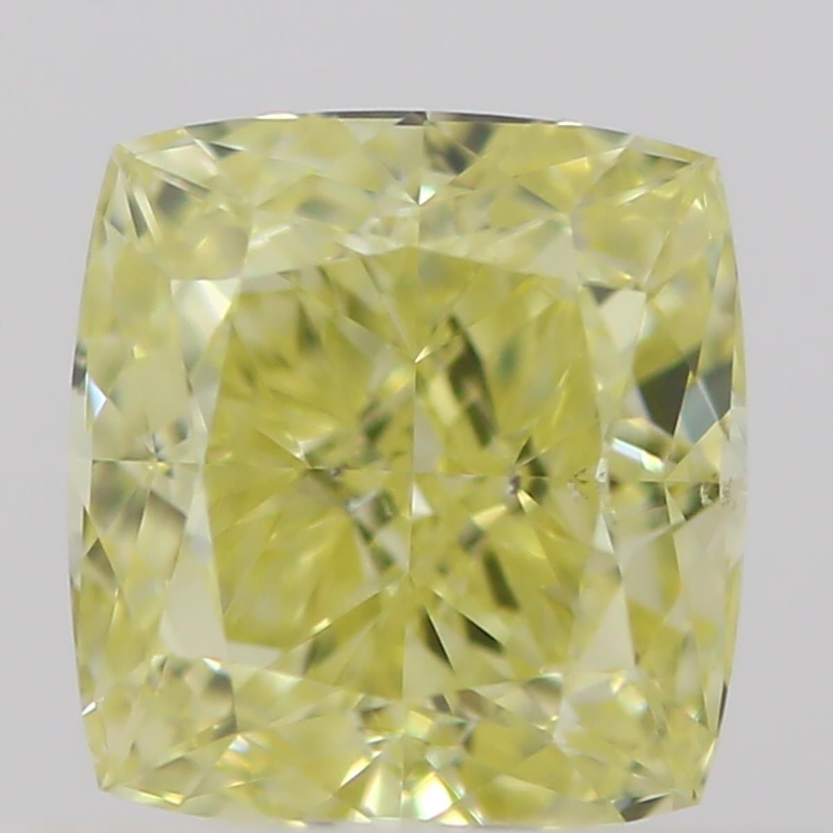 0.5 Carat Cushion brilliant Diamond Fancy  Yellow SI1