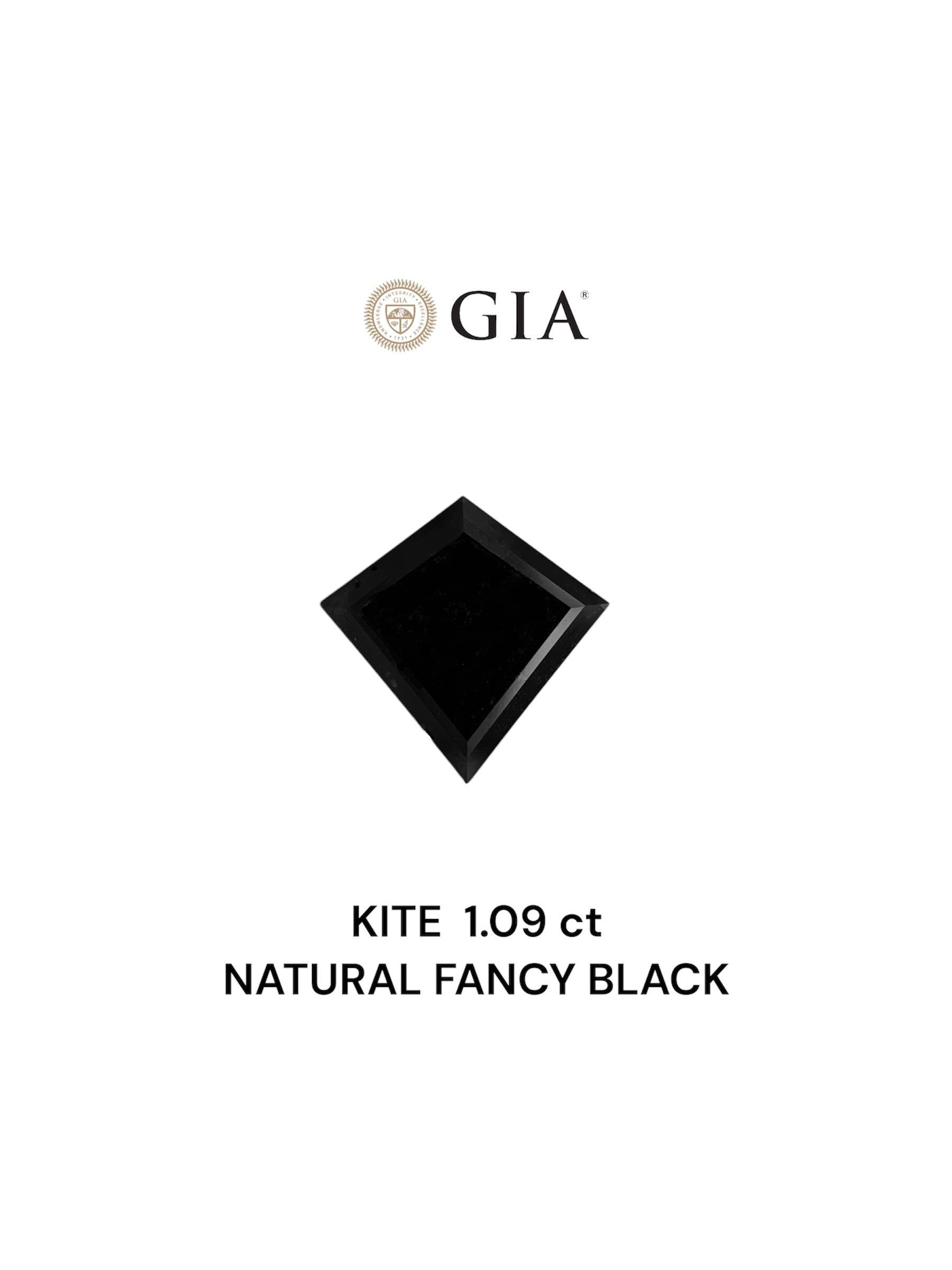 1.09 Carat Kite Diamond Fancy Black VVS2