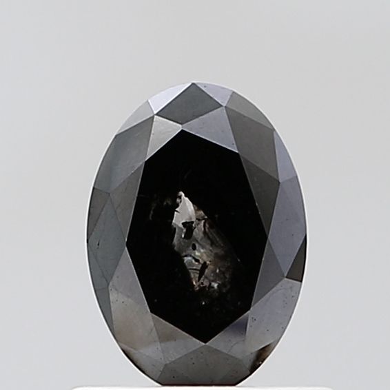 0.78 Carat Oval Diamond Black VVS2