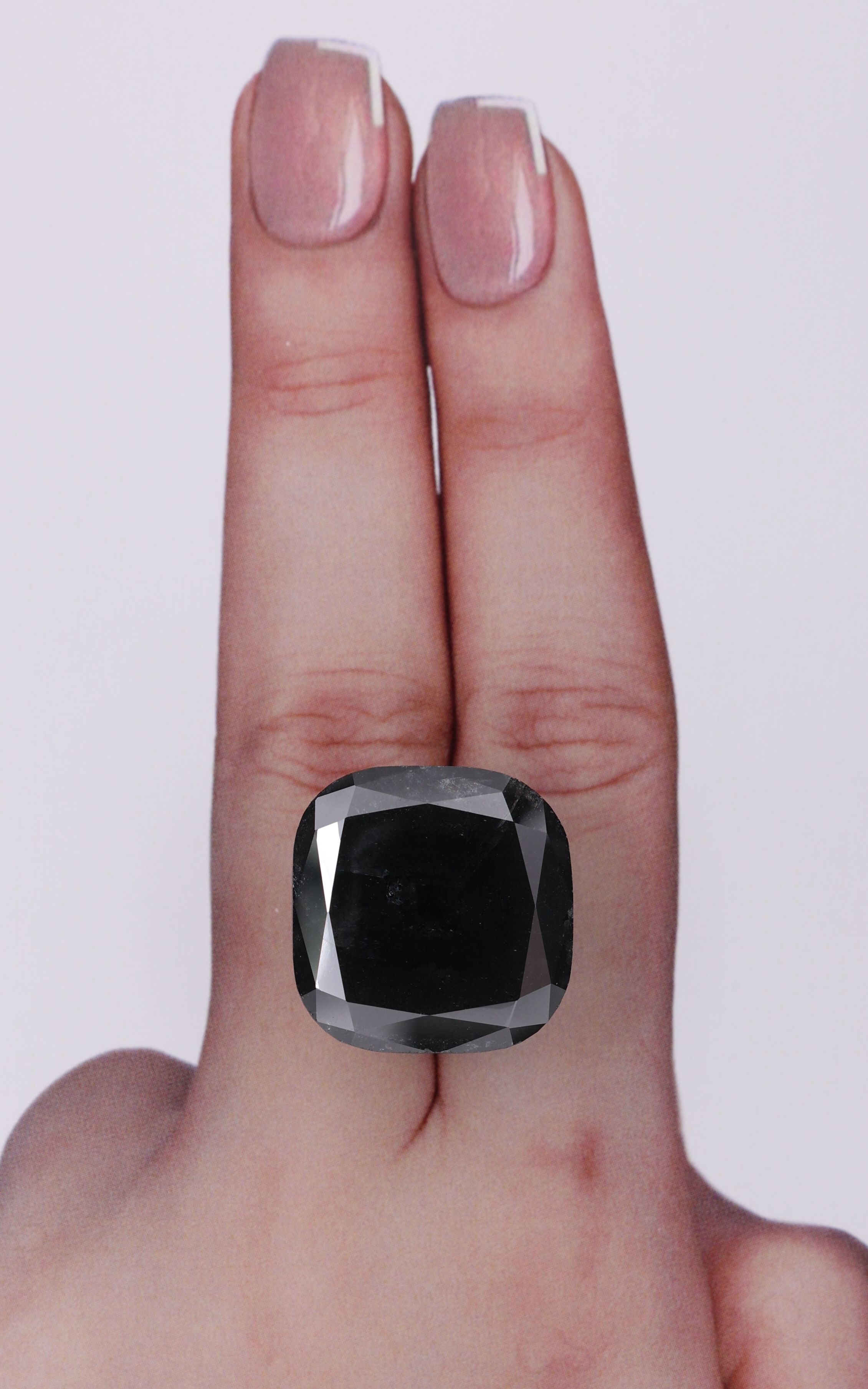 26.65 Carat Cushion brilliant Diamond Fancy Black VVS2
