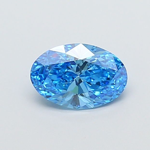 1.01 carat fancy vivid  blue VS2 EX Cut IGI oval diamond