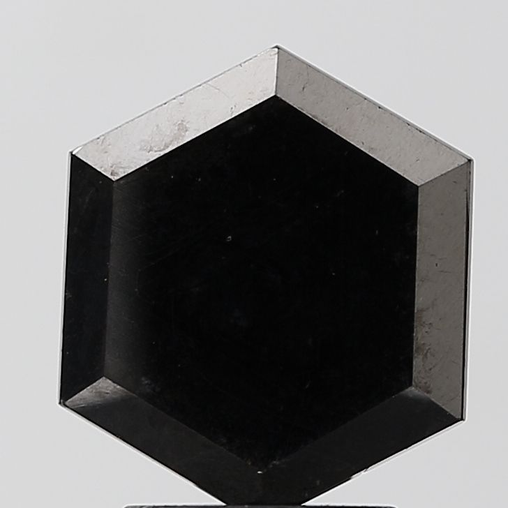 2.61 Carat Hexagonal Diamond Black VVS2