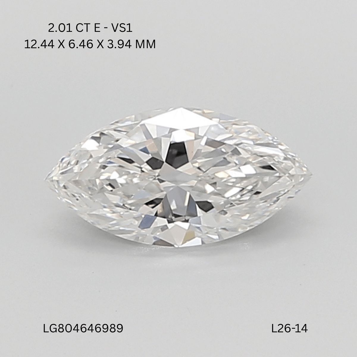 2.01 ct. marquise Lab Grown Diamond front image