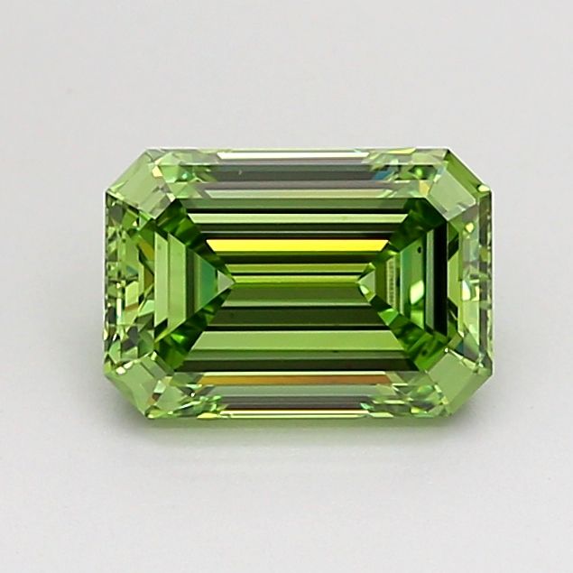 1.08 carat fancy vivid green VVS2 EX Cut IGI emerald diamond
