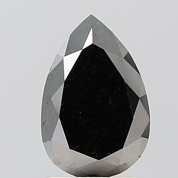 1.96 Carat Pear Diamond Fancy Black VVS2