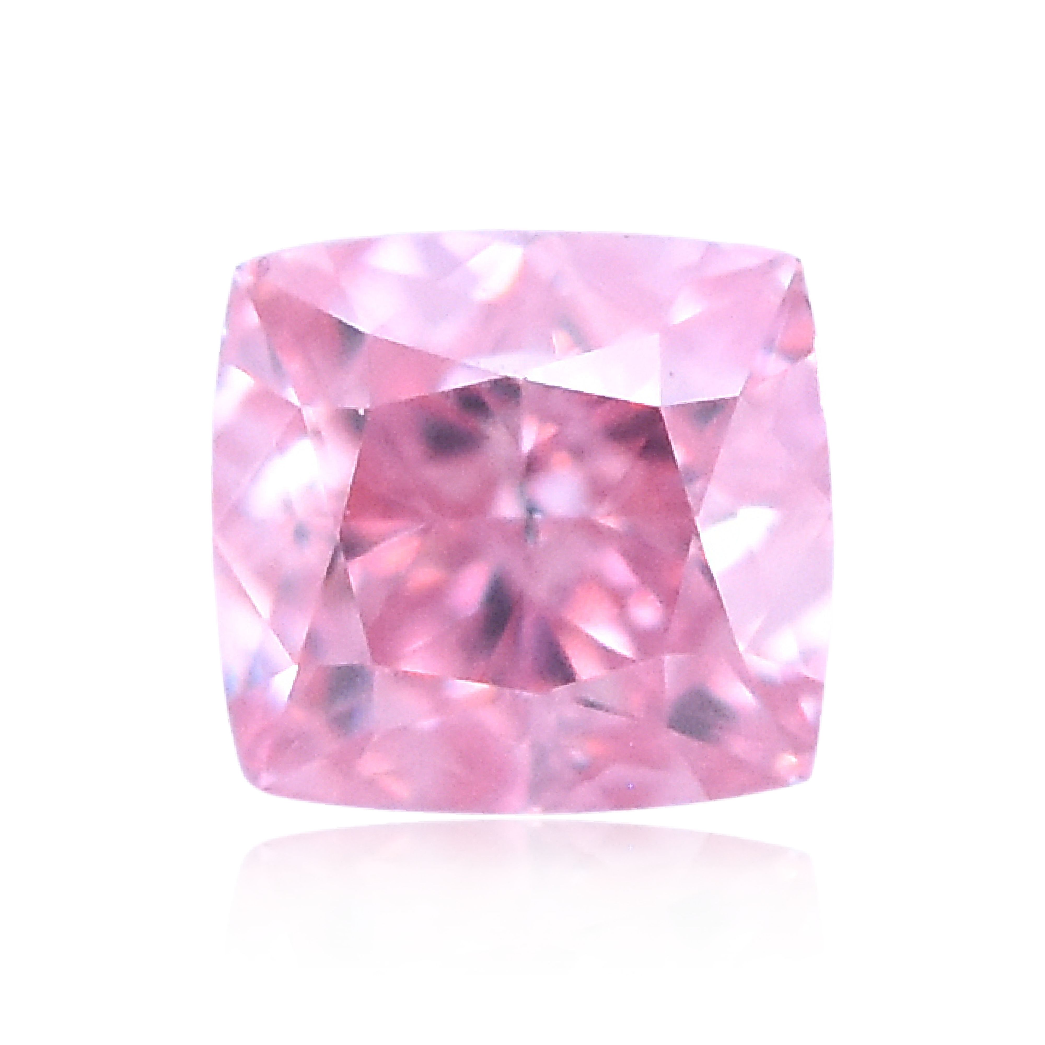 0.13 Carat Cushion brilliant Diamond Fancy Intense Purplish Pink 