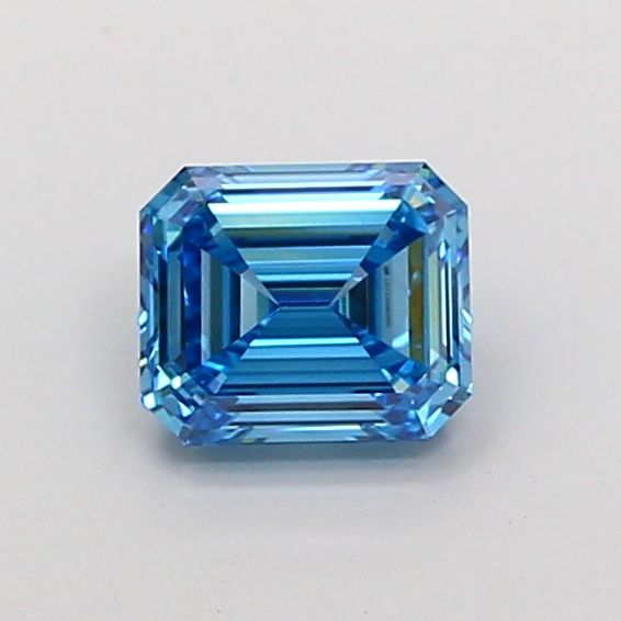 1.02 carat fancy vivid blue VVS2 EX Cut IGI emerald diamond