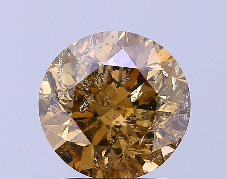 2.42 Carat Round Diamond Fancy Brown I1