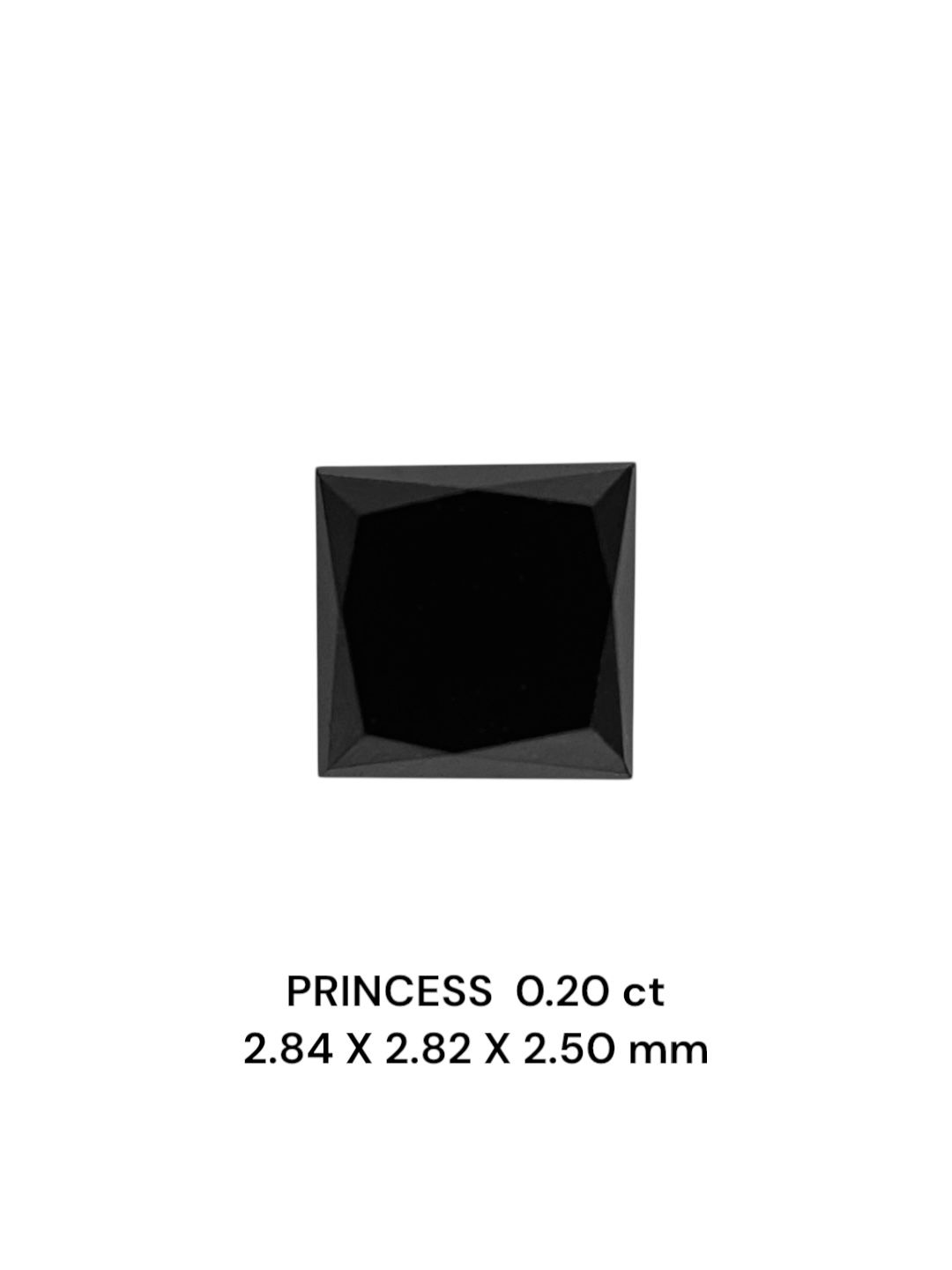 0.2 Carat Princess Diamond Fancy Black VVS2