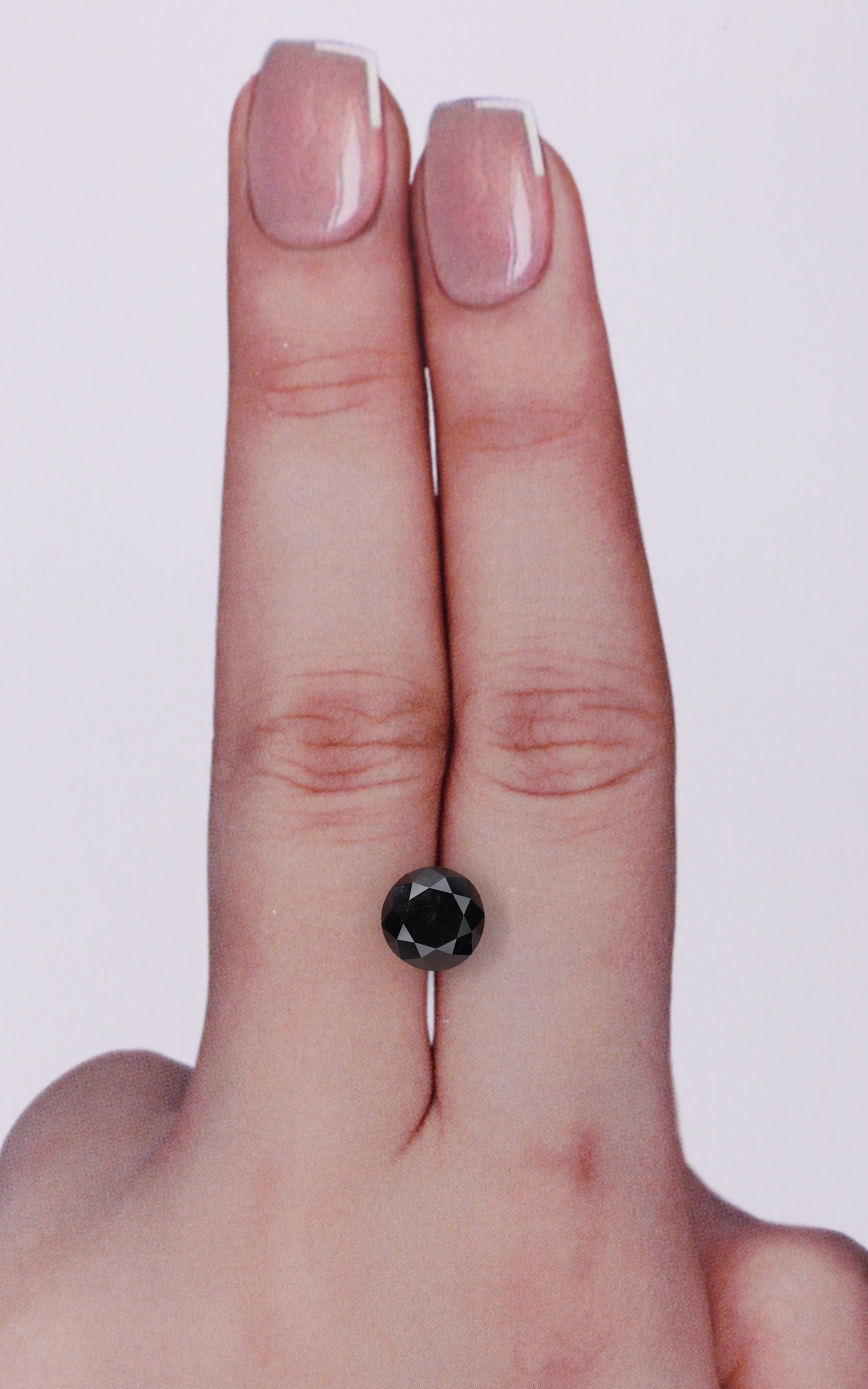 1.9 Carat Round Diamond Fancy Black VVS2