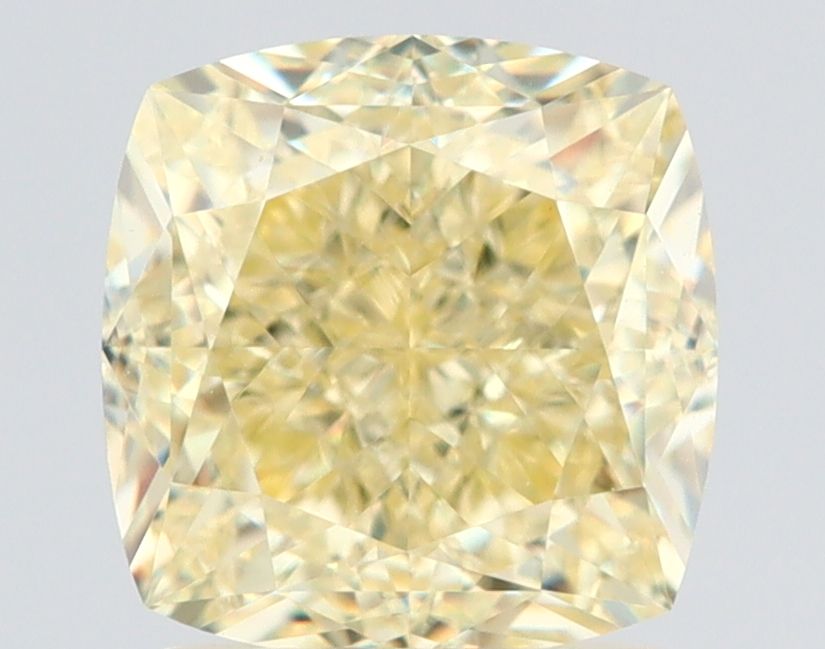 2.21 Carat Cushion brilliant Diamond Fancy Light Yellow VVS2