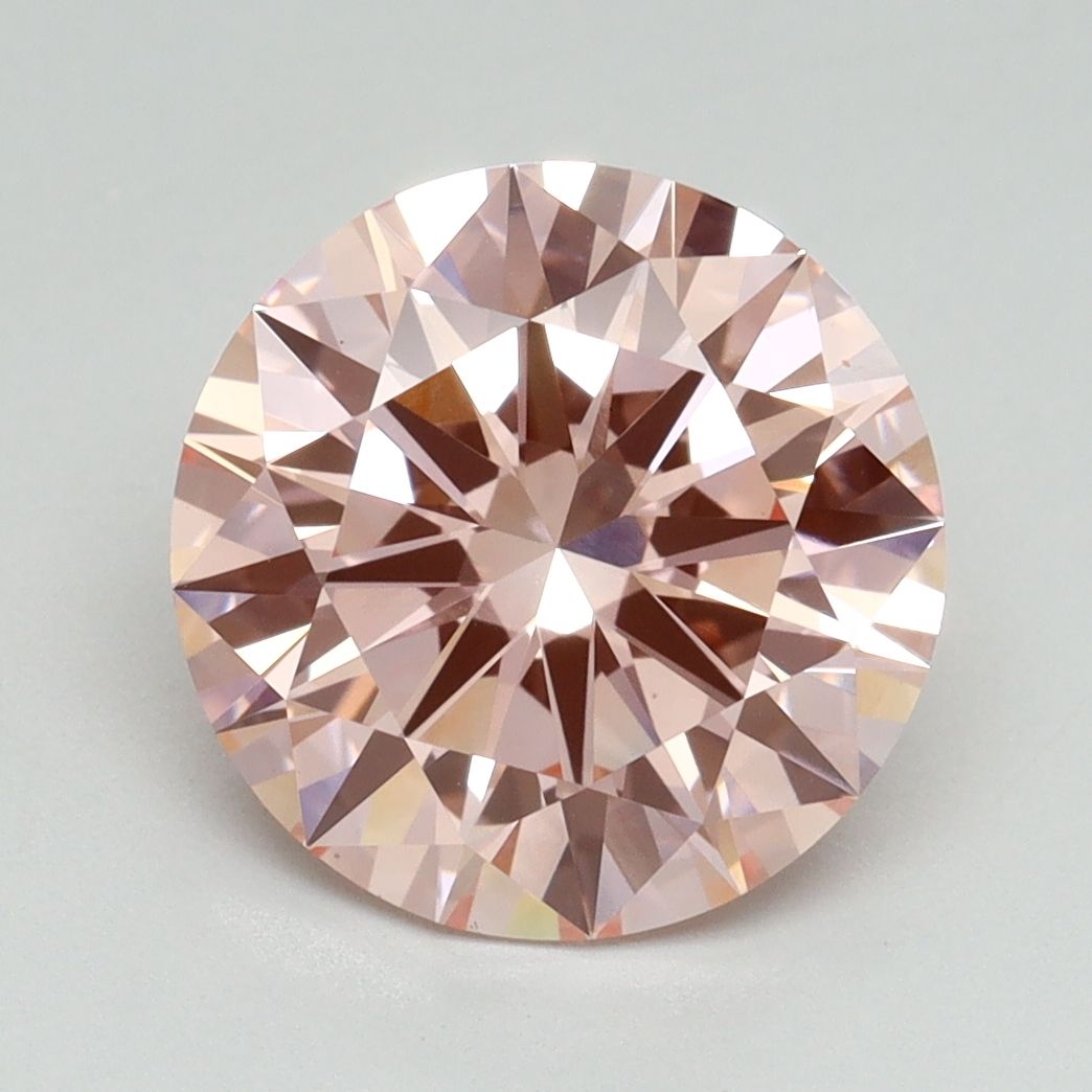 ROUND 3.5ct Fancy Vivid Pink VS1 EX EX EX STG