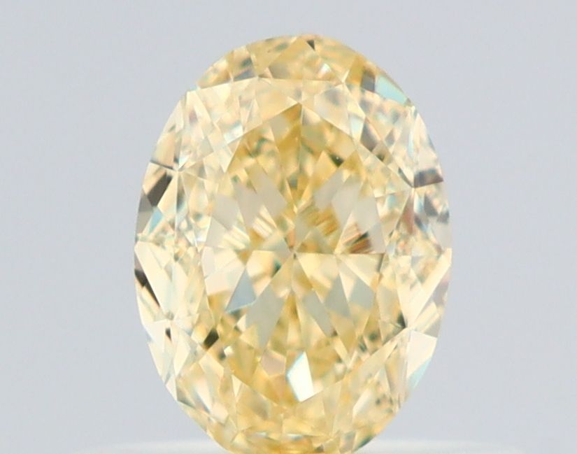 0.5 Carat Oval Diamond Fancy Light Yellow VS1