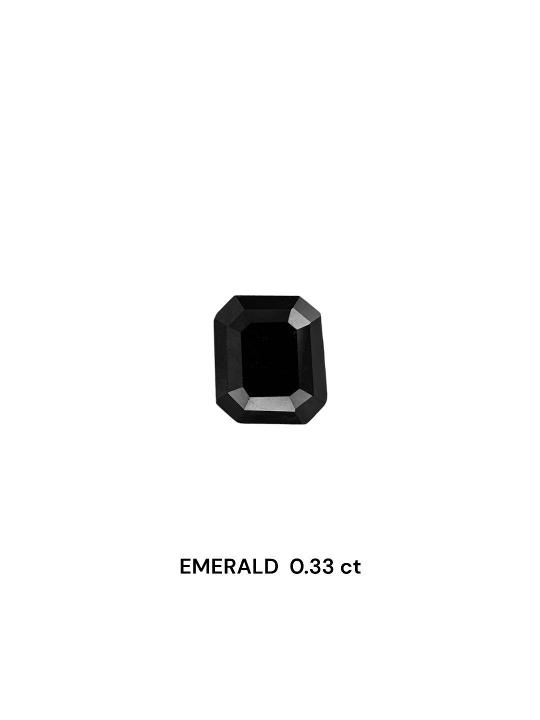 0.33ct Emerald BLACK VVS2