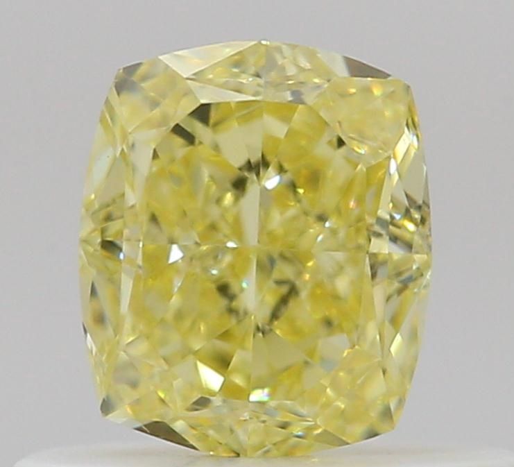 0.53 Carat Cushion brilliant Diamond Fancy Yellow VS2
