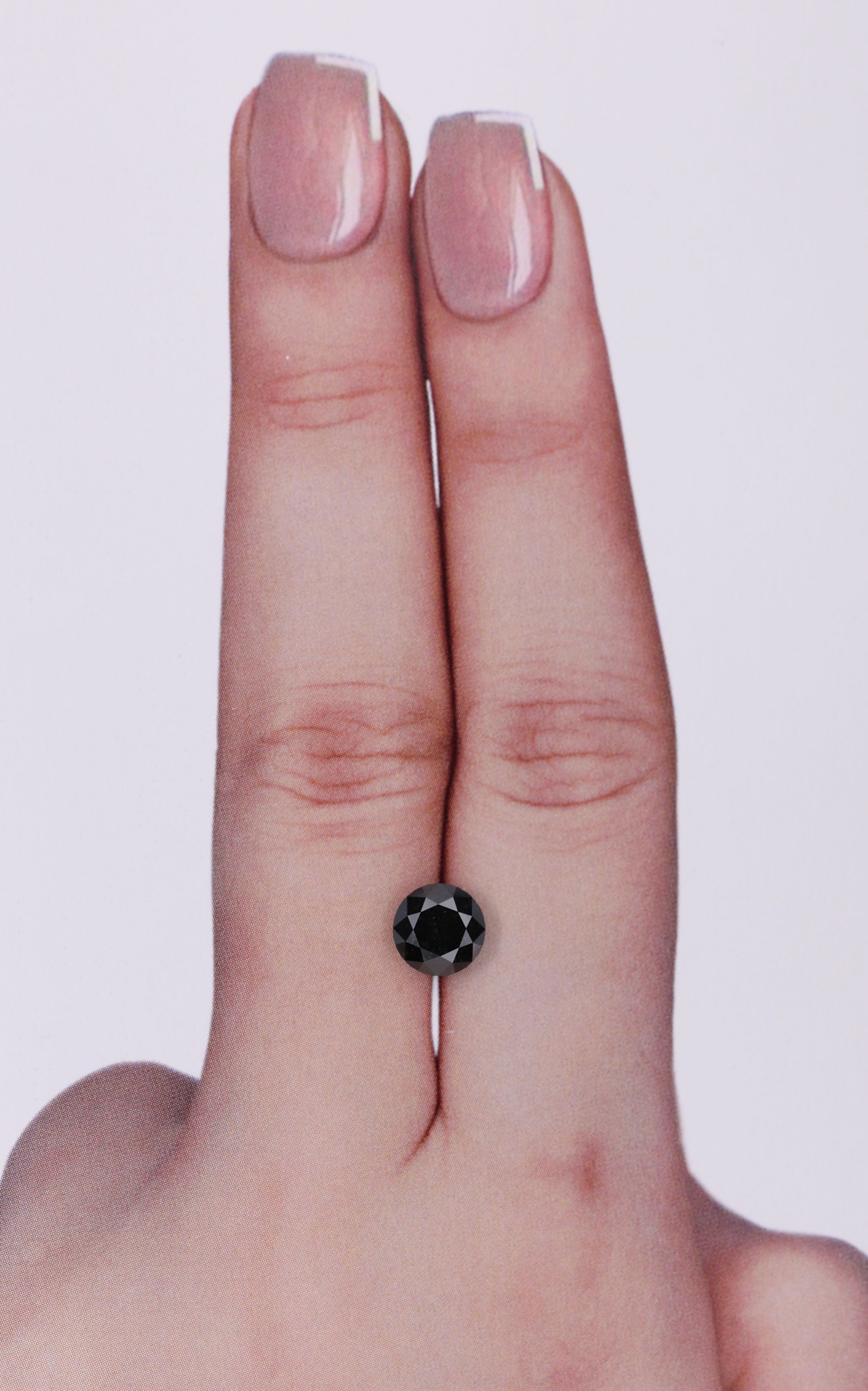 1.12 Carat Round Diamond Fancy Black VVS2