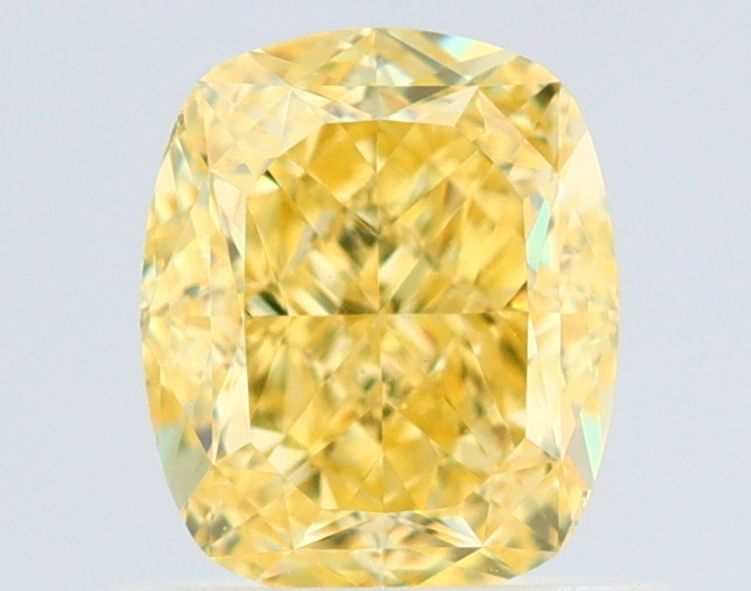 1.01 Carat Cushion brilliant Diamond Fancy Intense Yellow VS1