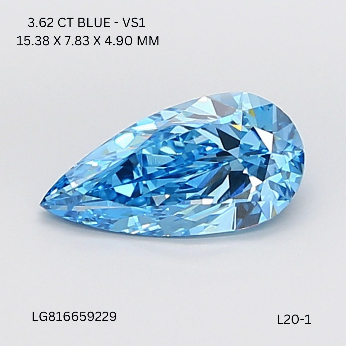 3.62 ct Pear diamond