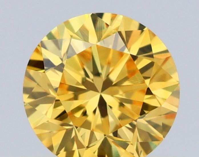 0.29 Carat Round Diamond Fancy Vivid Yellow VS1