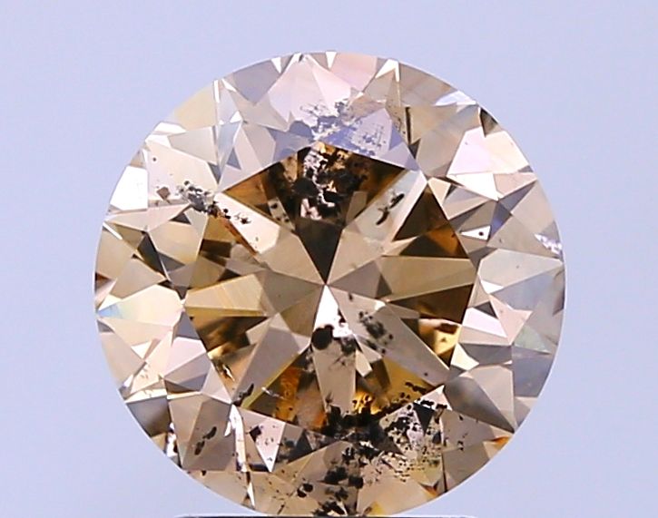 3.11 Carat Round Diamond Light Brown I1