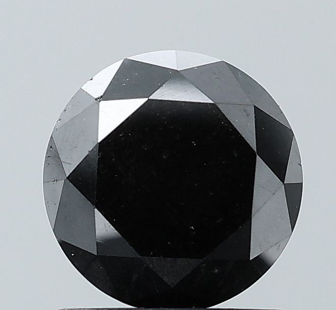 1.43 Carat Round Diamond Black VVS2