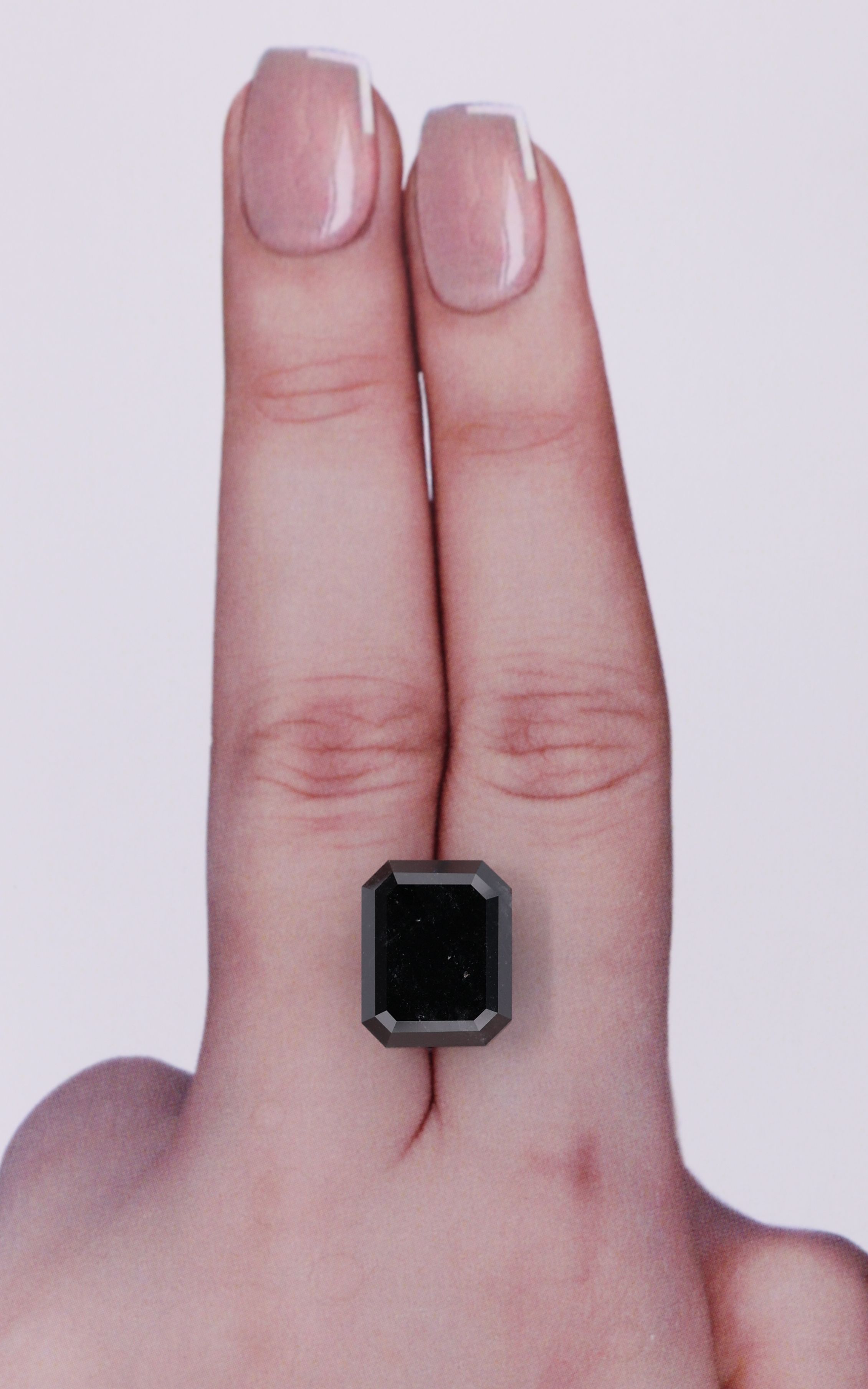 9.71 Carat Emerald Diamond Fancy Black VVS2