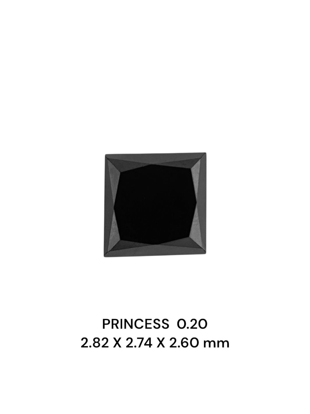 0.2 Carat Princess Diamond Fancy Black VVS2