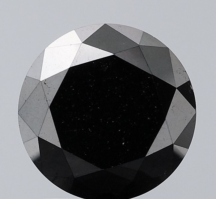 1.63 Carat Round Diamond Black VVS2