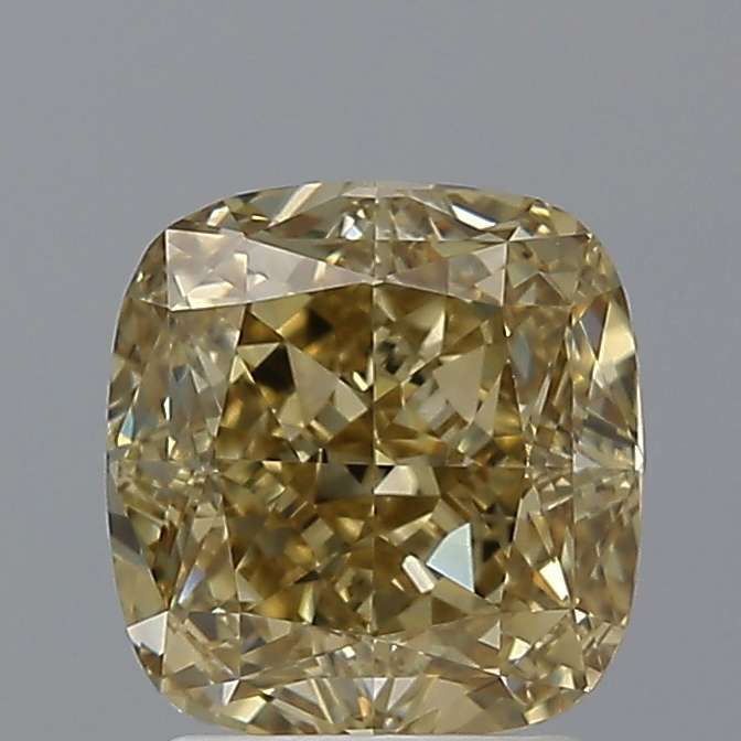 2.11 Carat Cushion modified Diamond Fancy Brownish Yellow VVS1