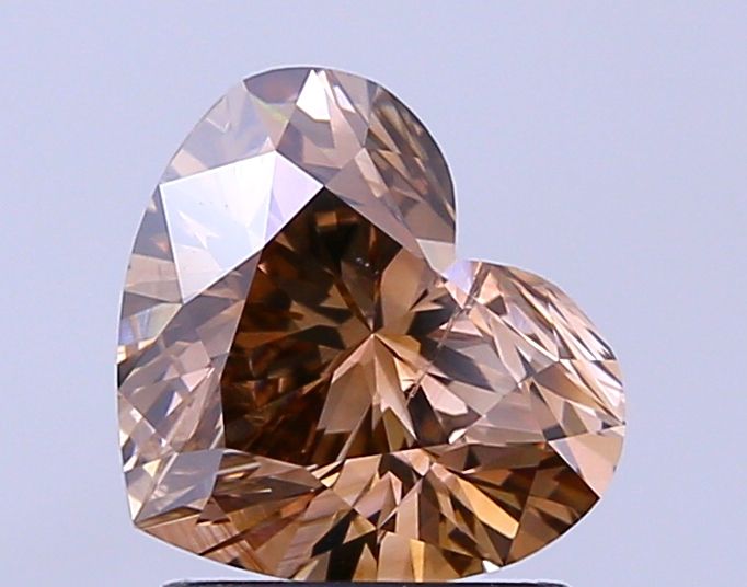 1.72 Carat Heart Diamond Fancy Brown I1