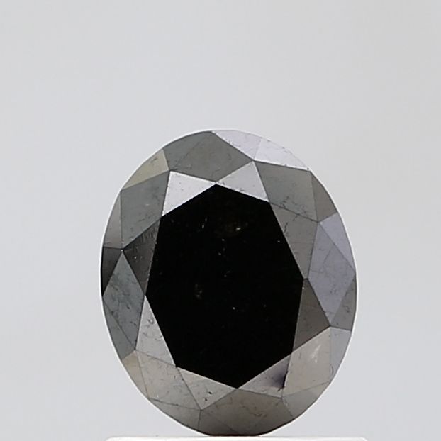 1.25 Carat Oval Diamond Fancy Black VVS2