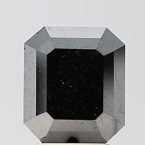 2.55 Carat Emerald Diamond Black VS1