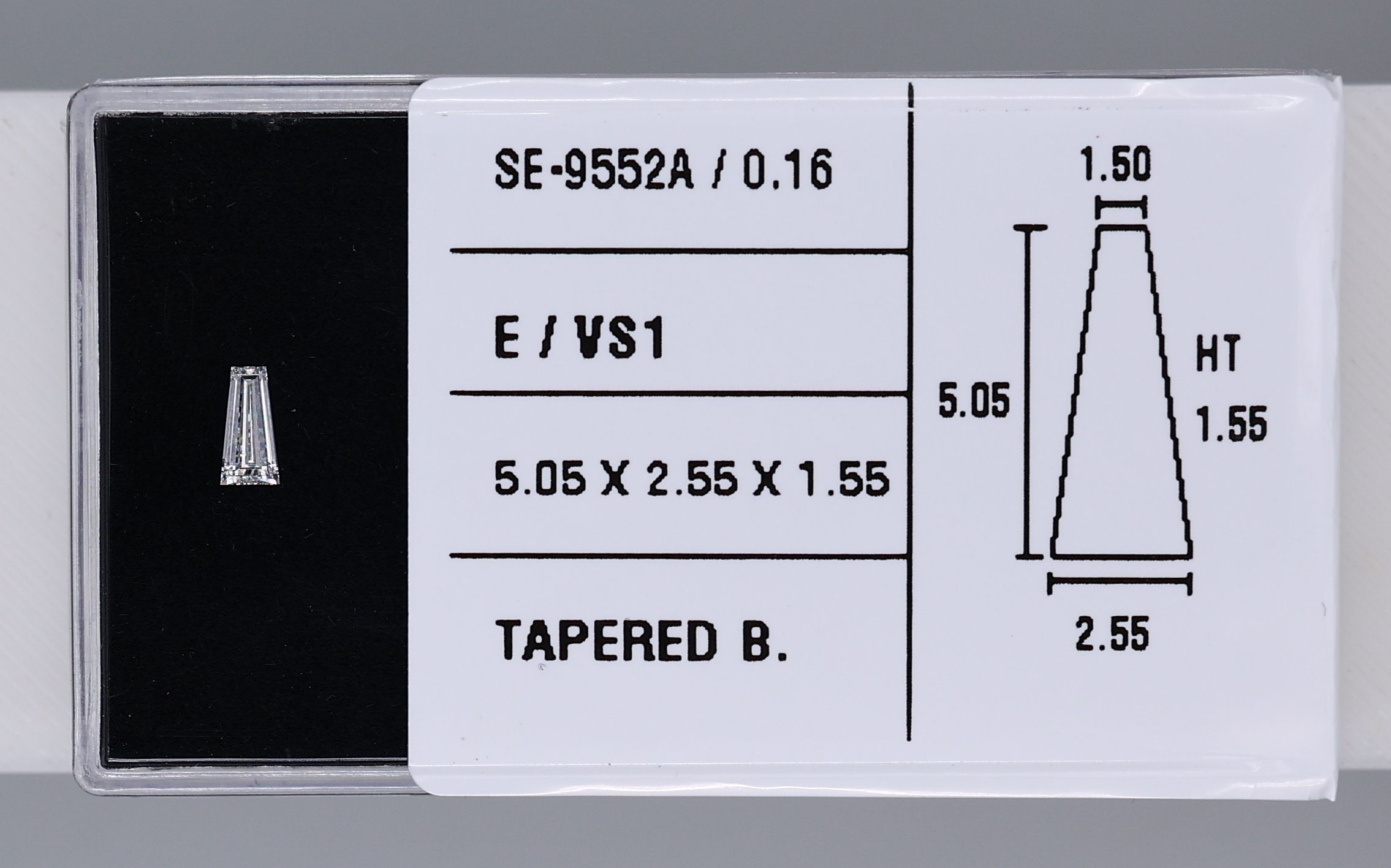 0.16ct Tapered Baguette E VS1