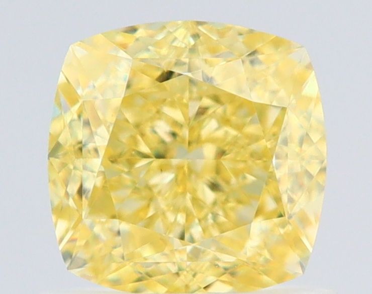 1.11 Carat Cushion brilliant Diamond Fancy Intense Yellow VS1