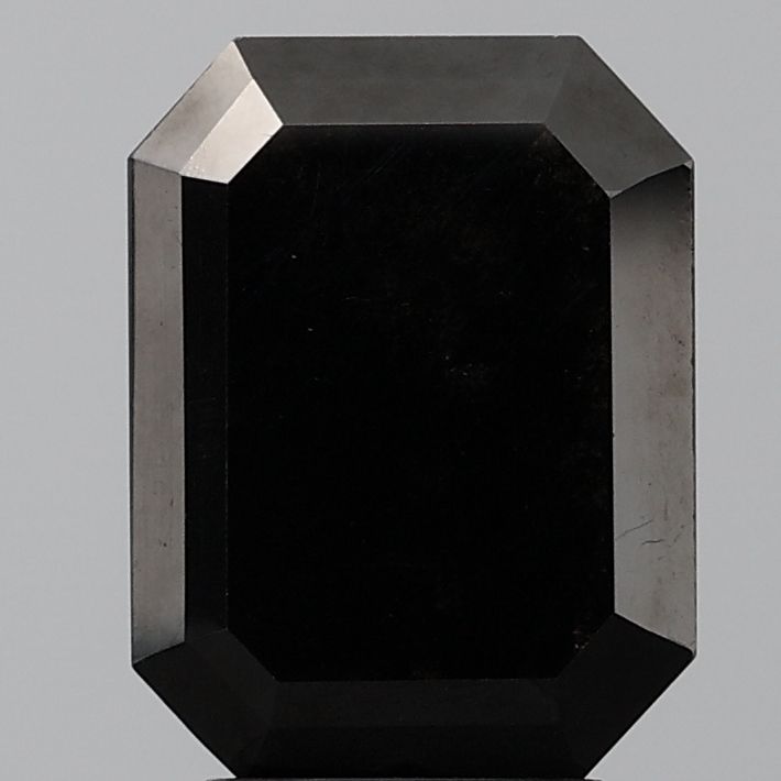 1.75 Carat Emerald Diamond Black VVS2