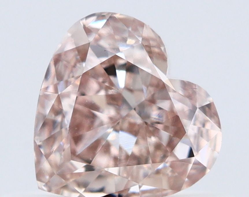 0.5 Carat Heart Diamond Fancy Pinkish Brown VS2