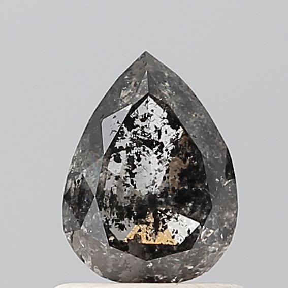 0.75 Carat Pear Diamond Salt and Pepper VS2