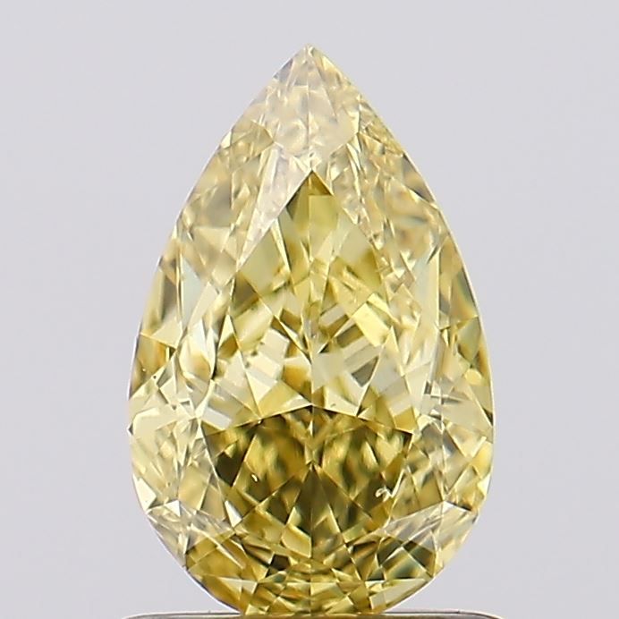 1.14 carat fancy vivid yellow VS1 EX Cut IGI pear diamond