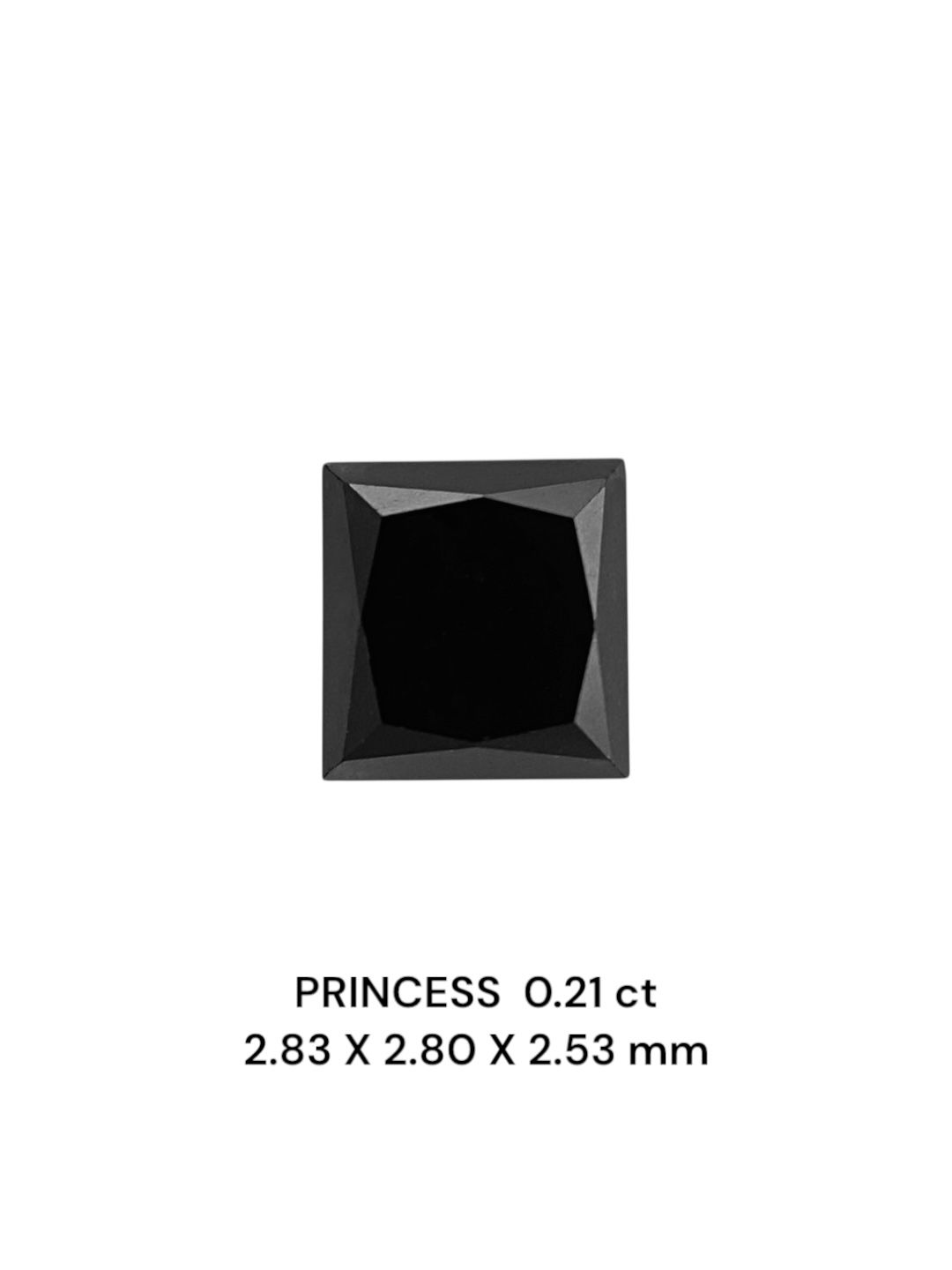 0.21 Carat Princess Diamond Fancy Black VVS2