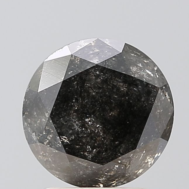 2.7 Carat Round Diamond Salt and Pepper VVS2