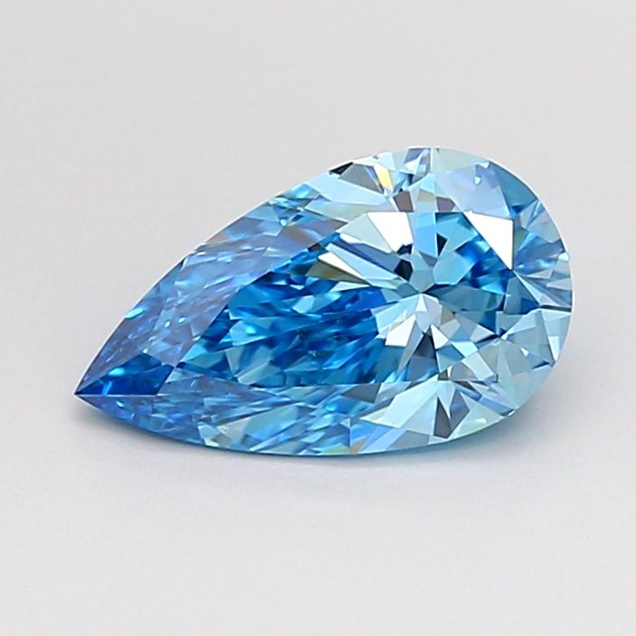 1.02 carat fancy vivid blue VS1 EX Cut IGI pear diamond