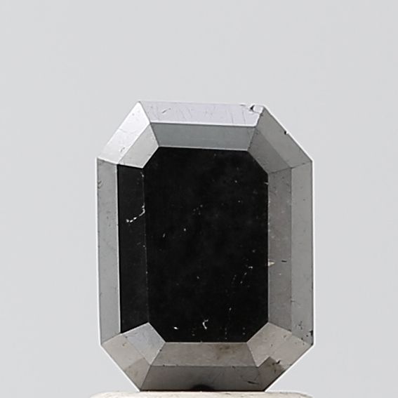 1.37 Carat Emerald Diamond Black VS1