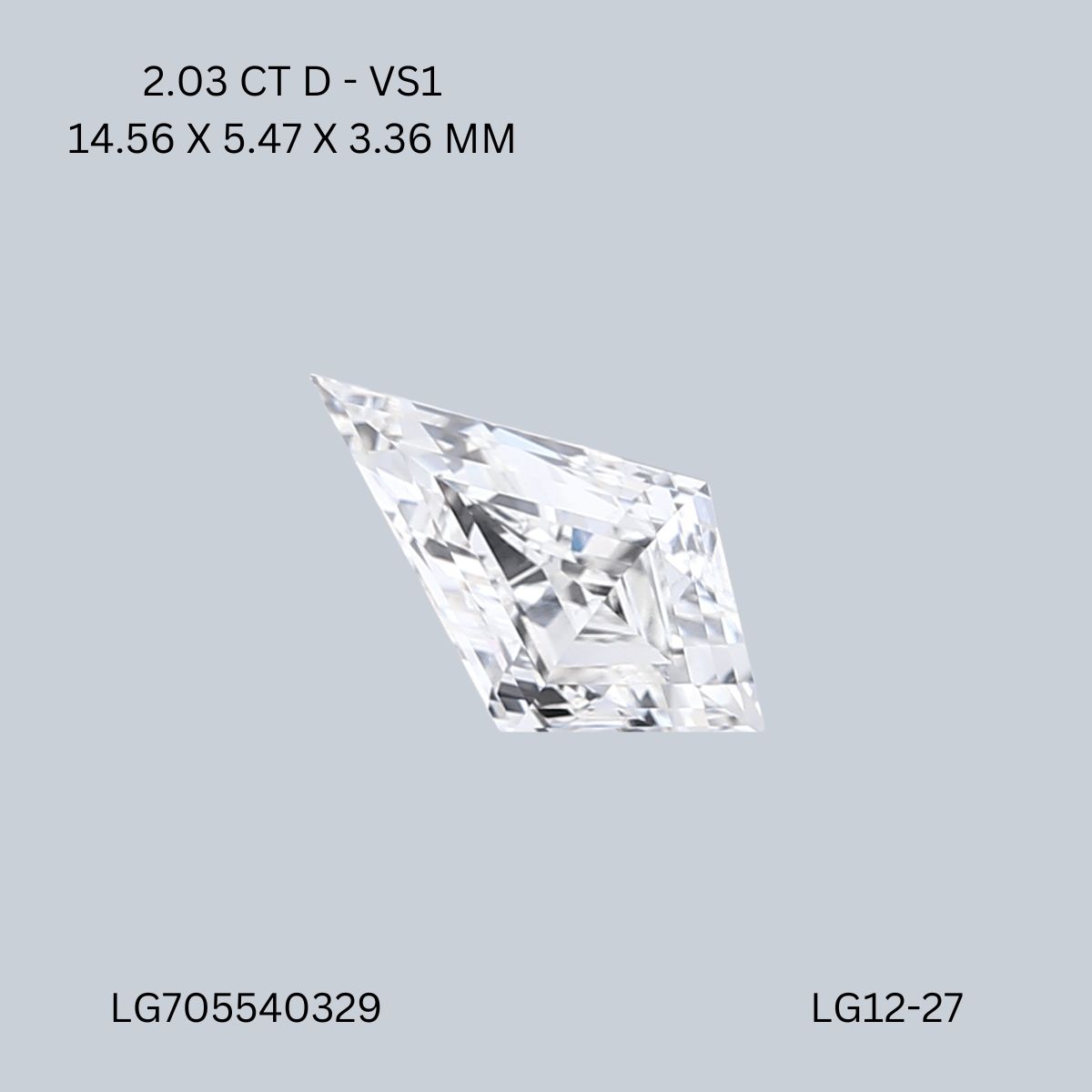 2.86 ct lab-grown Kite Diamond