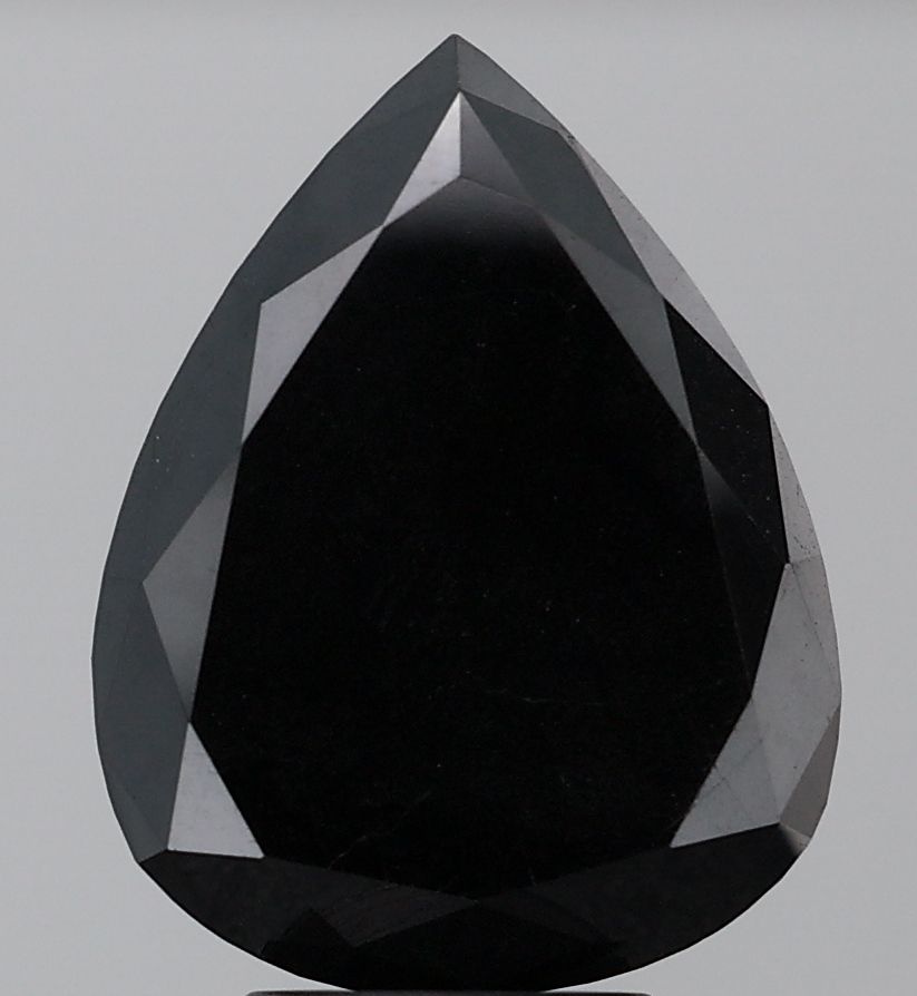 6.4 Carat Pear Diamond Black VVS2